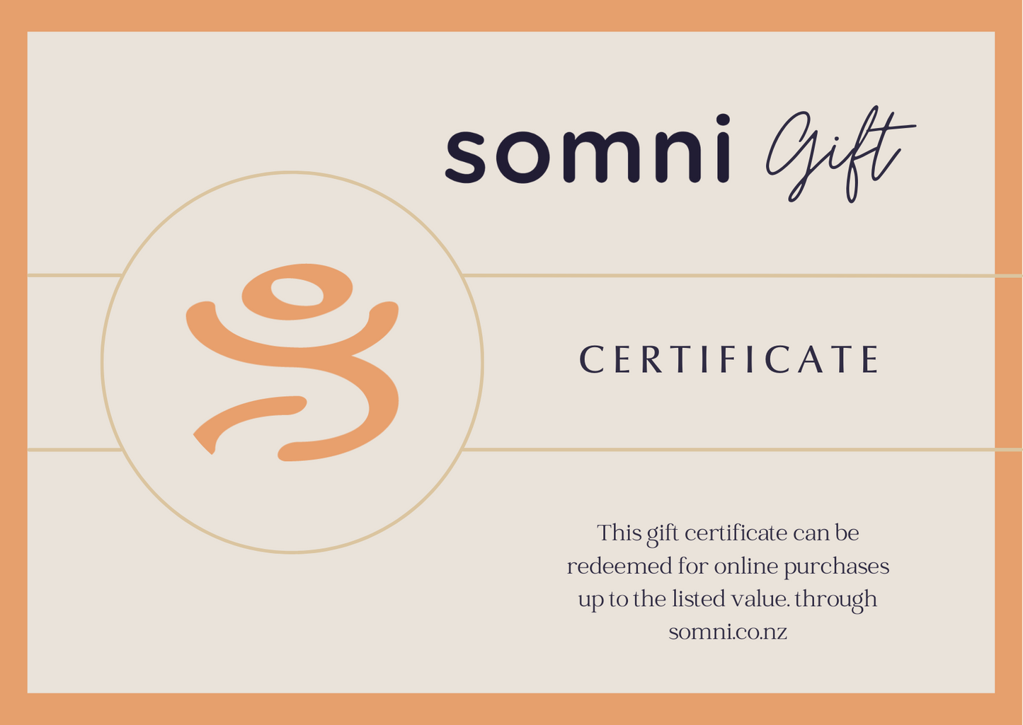 Somni Gift Card for use on Weighted Blanket, Sleep Mask or Adjustable Pillow